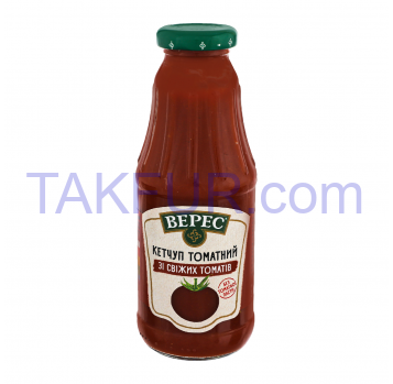 Кетчуп Верес Томатный со свежих томатов 345г - Фото