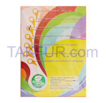 Цветн бумагу Український папір IQ Mix Intensiv №349338 250л - Фото