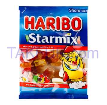 Конфеты Haribo Starmix желейные неглазированные 150г - Фото