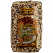 Рис натурал черный красный World`s Rice 500г - Фото