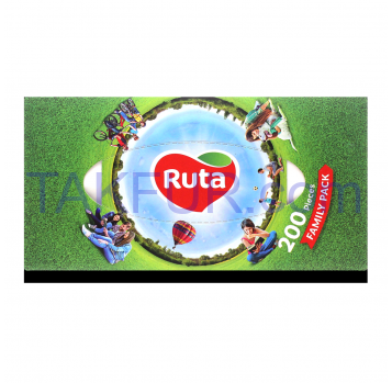 Салфетки Ruta Family Pack Brick белые 2-сл 20*21см 200шт - Фото