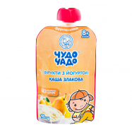 Пюре Чудо-чадо Фрукты с йогуртом с кашей злаковой 90г - Фото