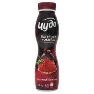 Коктейль йогуртный Чудо вкус клубника в шоколаде 3,7% 270г - Фото