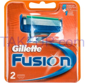 Кассеты для бритья Gillette Fusion сменные 2шт - Фото