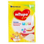 Каша безмолочная Milupa сухая рисовая для детей от 4мес 170г - Фото