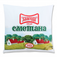 Сметана Злагода 20% 380г - Фото