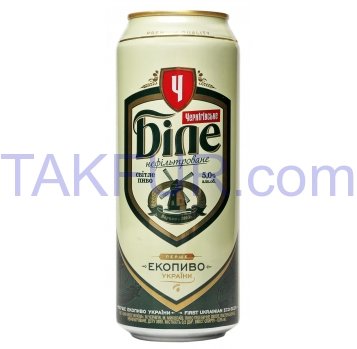Пиво Чернігівське Белое светлое нефильтрованное 5% 0,5л - Фото