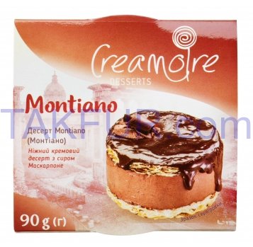 Десерт кремовый Creamoire Монтиано с сыром Маскарпоне 90г - Фото