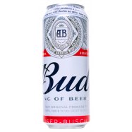 Пиво Bud светлое пастеризованное 5% 0,5л жестяная банка - Фото