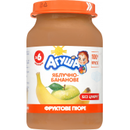 Пюре Агуша Яблочно-банановое для детей с 6 месяцев 190г - Фото