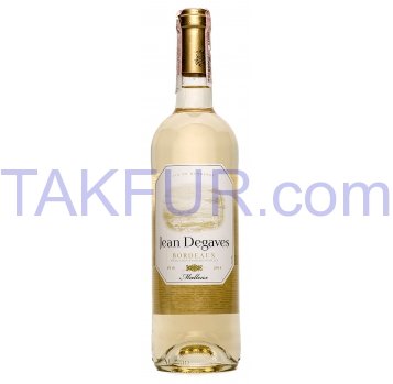 Вино Jean Degaves Бордо Мейо полусладкое белое 11% 0,75л - Фото