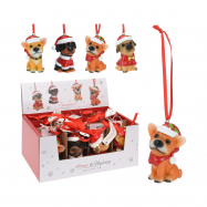 Прикраса новорічна ялинкова у формі собаки 45X60X70 мм - Фото