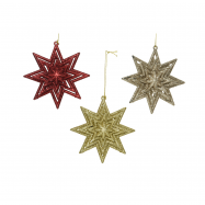 Підвіска Зірка пластикова в асортименті 11 см - Фото