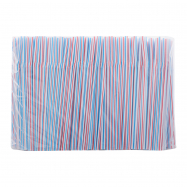 Соломка 4HoReCa гофрированная полосатая 21см Ø5мм 1000шт/уп - Фото