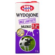 Молоко Mlekovita коровье питьевое без лактозы 3,2% 1л