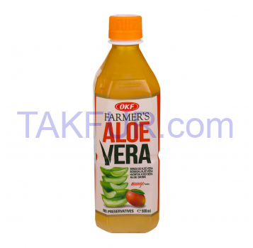 Напиток безалкогольный OKF Farmer`s Aloe Vera манго 500мл - Фото