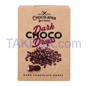 Шоколад Chocolatier черный в каплях 80г - Фото