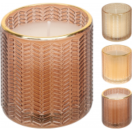 Свічка, у свічнику, 7X7X6,8 см - Фото