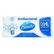 Салфетки влажные Smile Antibacterial с Д-пантенолом 60шт - Фото