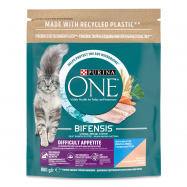 Корм сухий Purina One Difficult Appetite для котів тріска-форель 800г - Фото