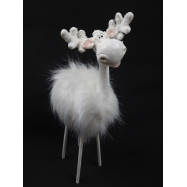 ФІГУРА ОЛЕНЬ З ХУТРОМ 33СМ - Фото