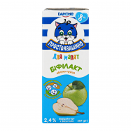 Бифидойогурт Простоквашино Бифилакт Яблоко-груша 2.4% 207г - Фото