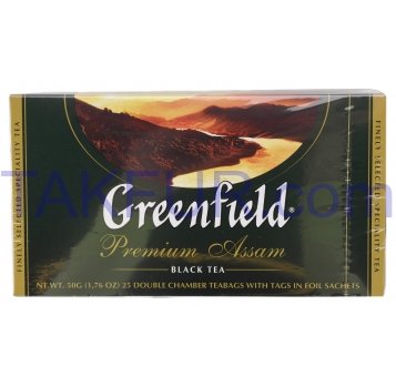 Чай Greenfield Premium Assam черный мелкий 2г*25шт 50г - Фото