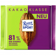 Ritter Sport темный шоколад 81% 100г - Фото