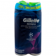 Гель для бритья Gillette TGS Sensitive с алоэ 2шт*200мл - Фото