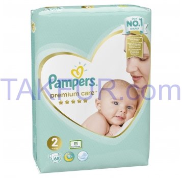 Подгузники Pampers Premium Care Mini 2 для детей 4-8кг 68шт - Фото