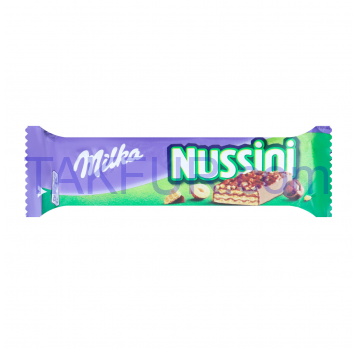 Вафля Milka Nussini с фундуком и какао, мол шоколадом 31.5г - Фото
