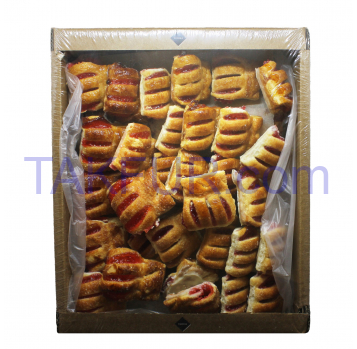 Печенье Rioba Безумное слоеное со вкусом клубники 1кг - Фото