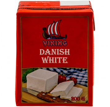 Продукт сырный Viking Danish white 50% 200г - Фото