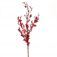 Ветка Yes! Fun с красными ягодами заснеженная, 98 см - Фото