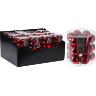 НАБІР ПРИКРАС 18 ШТ 3 СМ ЧЕРВ - Фото