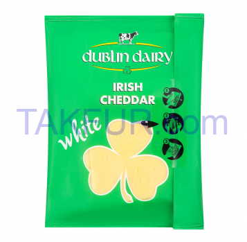 Сыр Dublin Dairy Irish cheddar white нарезной 48% 150г - Фото