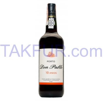 Вино Don Pablo Портвейн 10 лет крепленное красное 20% 0,75л - Фото