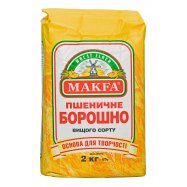 Мука Makfa Пшеничная высшего сорта 2кг - Фото