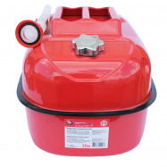 Канистра металическая горизонтальная 20 л 0,8 мм с лейкой - Фото