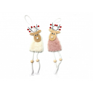 ДЕКОР  ПІДВІСНИЙ  ОЛЕНЬ ОРНАМЕНТ 14 СМ - Фото