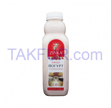 Бифидойогурт Zinka из козьего молока вкус клубники 2.8% 510г - Фото
