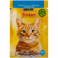 Корм влажный Friskies с лососем в подливке для кошек 85г - Фото