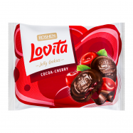 Печенье Roshen Jelly Cookies Lovita Cocoa-cherry сдобн 420г - Фото