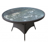 TAR.HOUSE СТІЛ КРУГЛИЙ РОТАНГ 120*75 СМ : ЧОРН - Фото