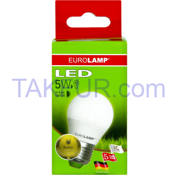 EUROLAMP ЕКО LED G45 5W E27 3000K - Фото