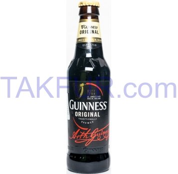 Пиво Guinness Original темное пастеризованное 5% 0,33л - Фото