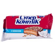 Печенье-сэндвич Konti Супер-Контік молочн с кокос 100г - Фото