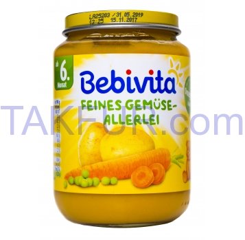 Пюре овощное ассорти Bebivita 190г - Фото