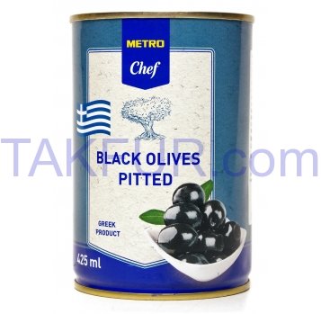 Оливки Fine Life черные без косточки большие 400г - Фото