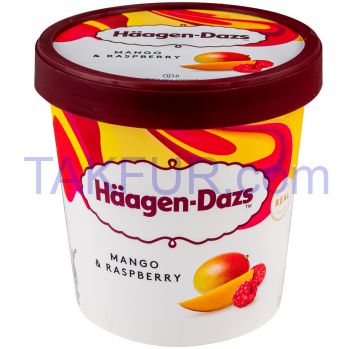 Haagen-Dazs мороженное с начинкой манго-малина 400г - Фото